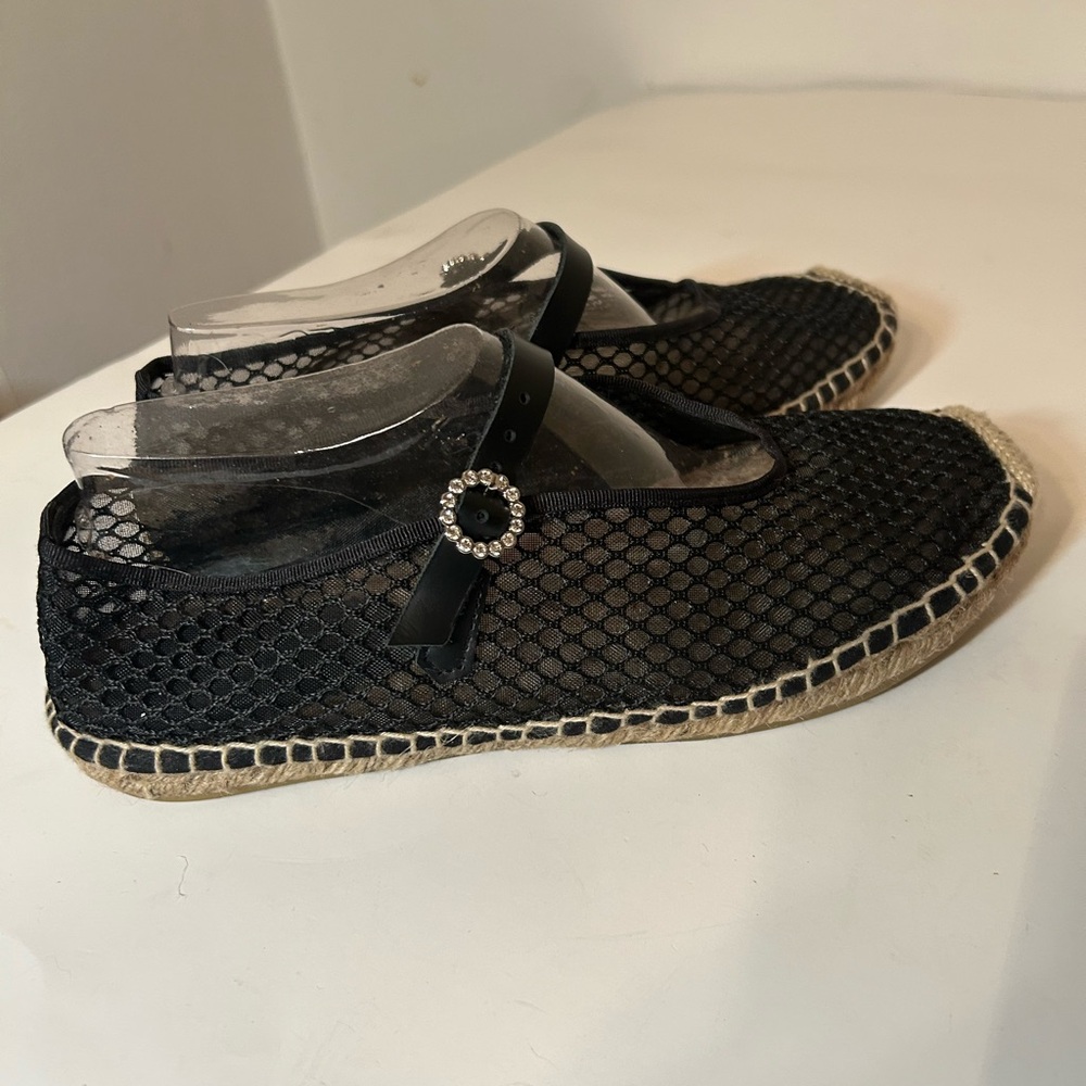 J. Crew Mary Jane mesh espadrille flats Size 8 EUC - Picture 2 of 9